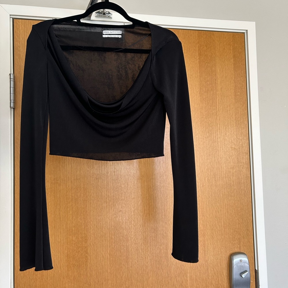 UO Cowl Neck Long Sleeve Top